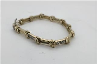 Gold-Diamond Bracelet 48 Diamonds 2.40 Carat T.W. 14K Yellow Gold 18.11g